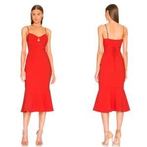 NEW Likely Kiki Midi Dress in Bittersweet Red Size 2